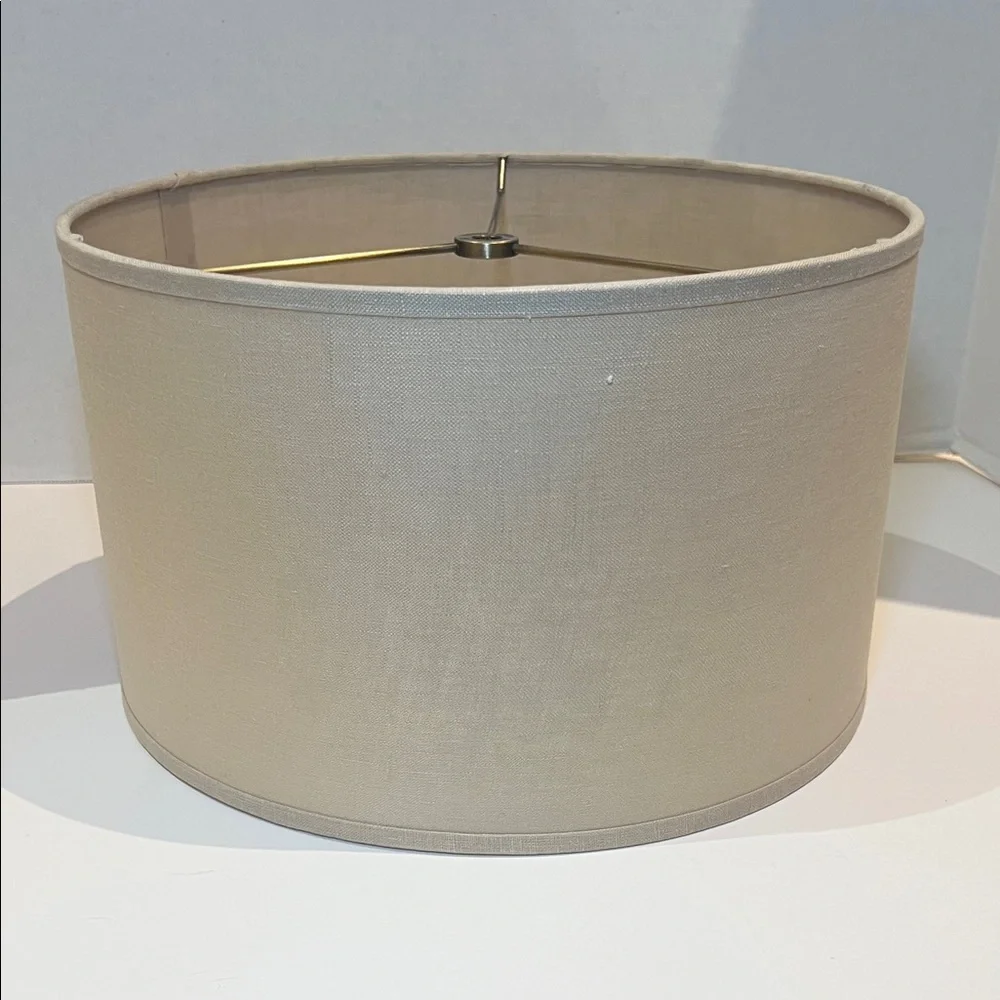 RH Restoration Hardware Beige Drum Lampshade